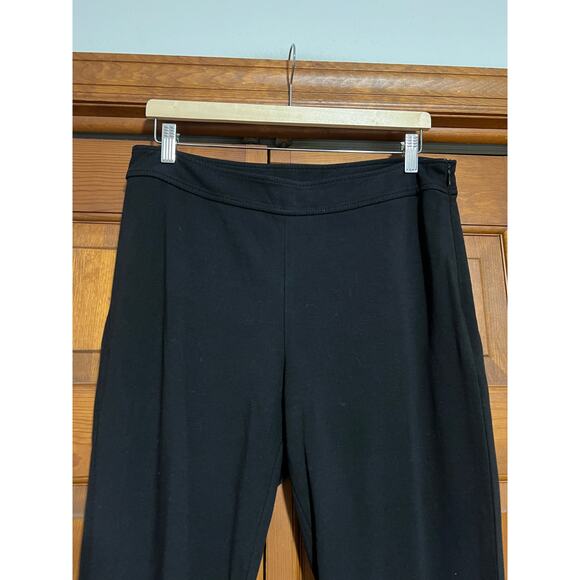 St. John Women's Stretch Slim Leg Zip Ankle Pants Tailored Minimal Black Size 12 - Picture 3 of 10